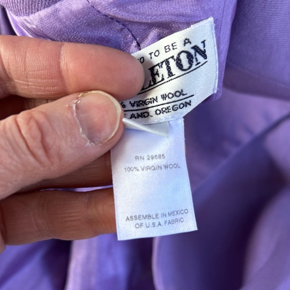 Vintage early 90s Pendleton Purple Blazer lavender /purple Pendleton suit jacket - Picture 5 of 16